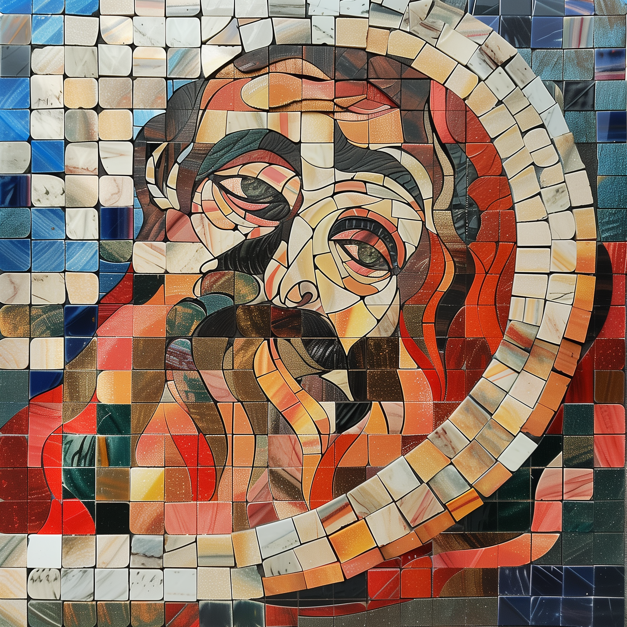 modern mosaic paul, curvilinear elements