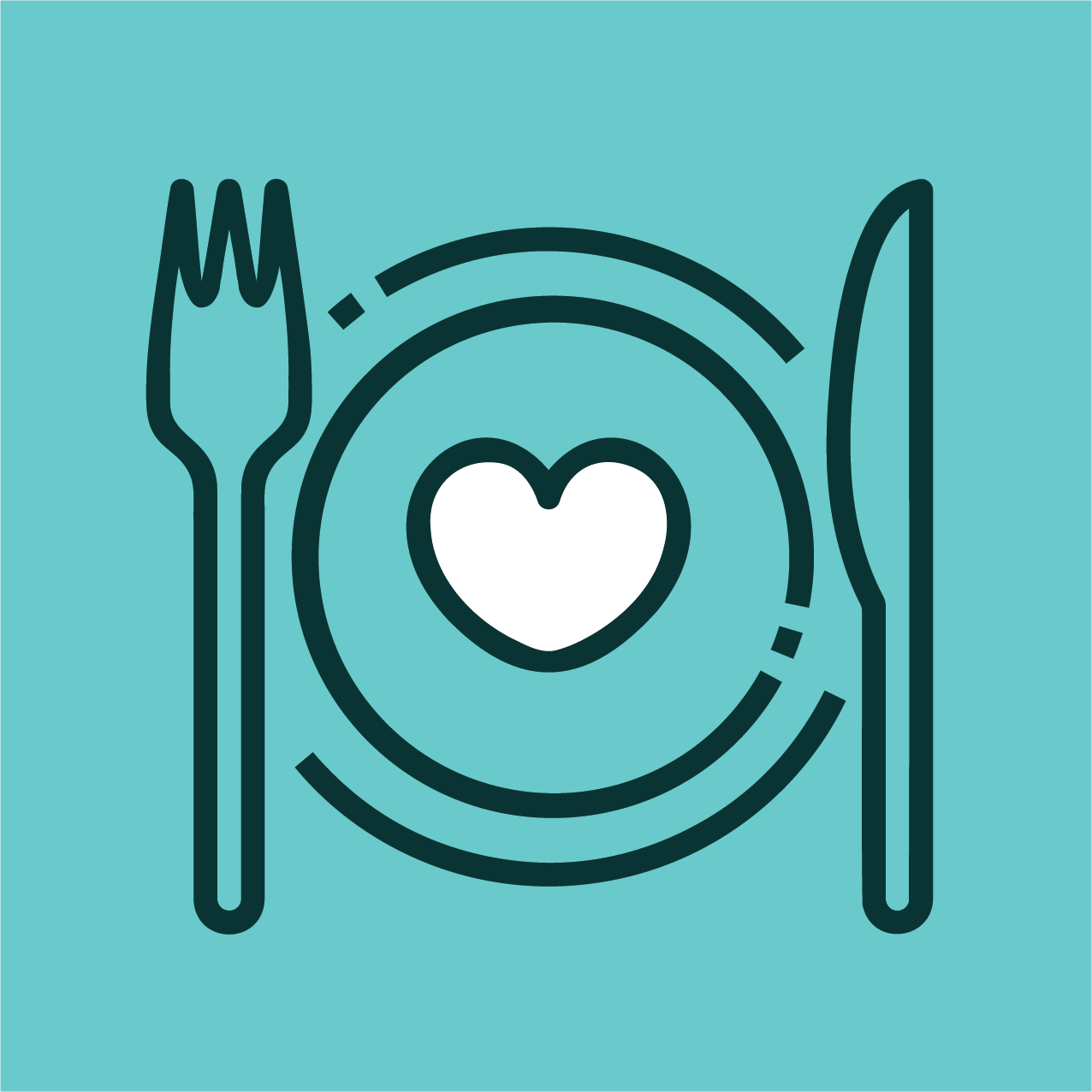 Senior (Citizen) Spread Logo of Heart on a Plate